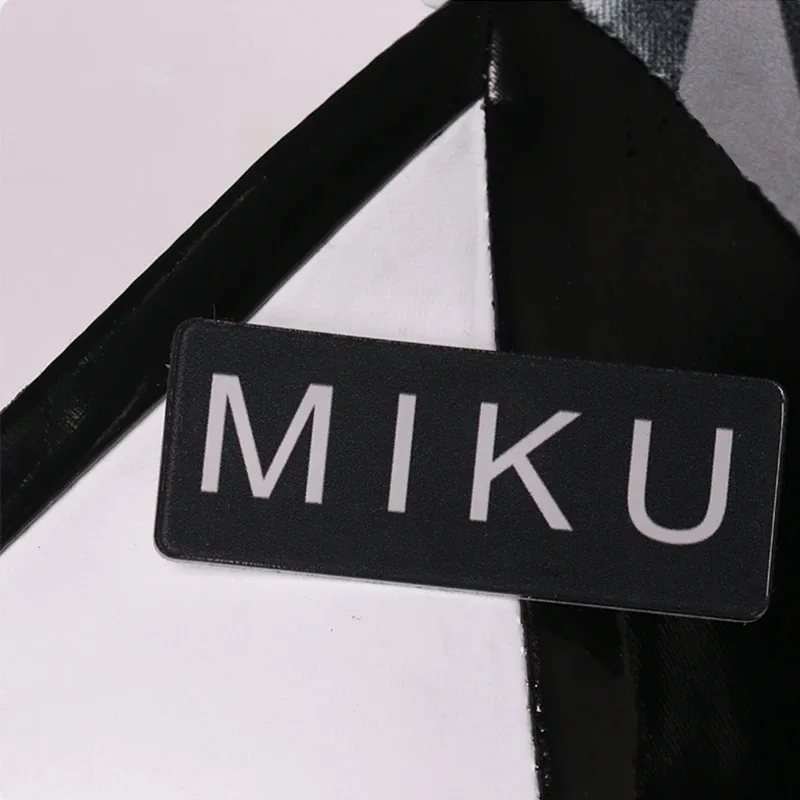 ROLECOS libre Vocal serie 01 disfraz de chica conejito mujer tela de cuero elástico Sexy Cosplay traje de conejito monos blancos y negros