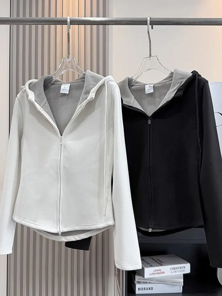 

aphene Thermal Slim Fit Hoodie Jaet Women's Casual Wear Autumn Winter aphene Heating 3D Tailoring Double Zipper