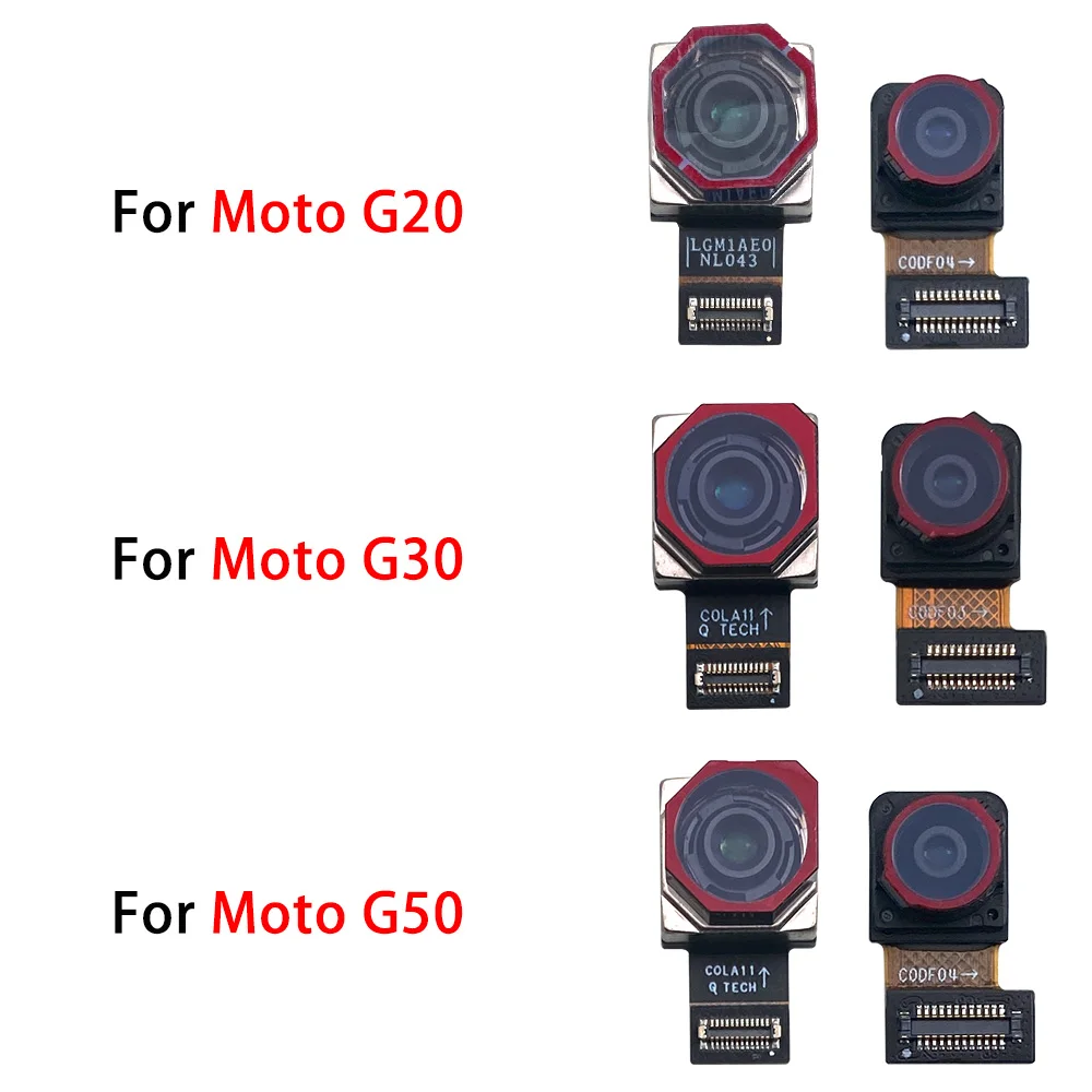 10pcs For Moto G10 G20 G22 G30 G31 G50 G60 G100 Back Big Main Camera Module And Front Small Camera Module Flex Cable