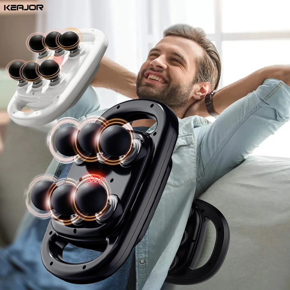 

Fascia Gun Electric Muscle Massager Six-Head Body Back Waist Relaxation Massage High Frequency Neck Shoulder Fascia Massage Gun