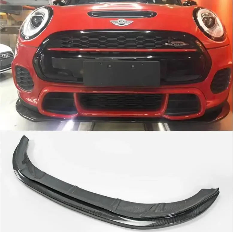 

Real Carbon Fiber Front Bumper Lip Splitters Aprons Cup Flaps Cover For MINI COOPER S F55 F56 JDM Style