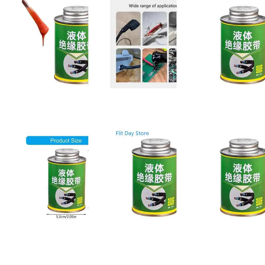 F92C Electrical Wire Cable Fix Glues Liquid Electrical Tape High Temperature Resistant Glues Quick Drying Cable Repair Agent