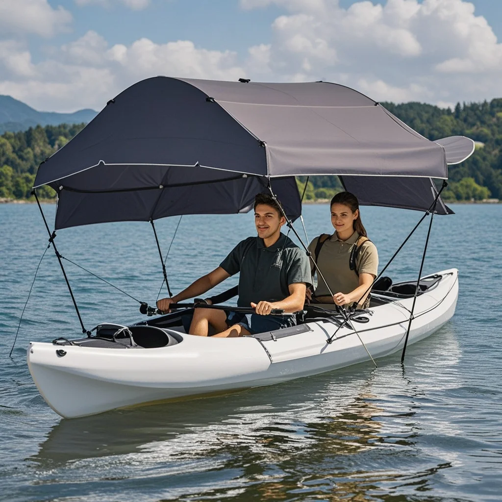 

UV Sun Protection Inflatable Boat Tent Waterproof Awning Shelter for Canoe Kayak Sunshade From the Rain