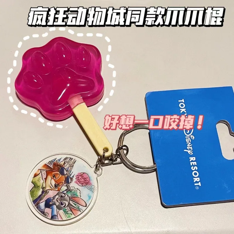 Kawaii ديزني Zootopia نيك وايلد المفاتيح جودي هوبس الجليد عصا مخلب سلسلة حقيبة الظهر قلادة فتاة عطلة هدية عيد ميلاد #5