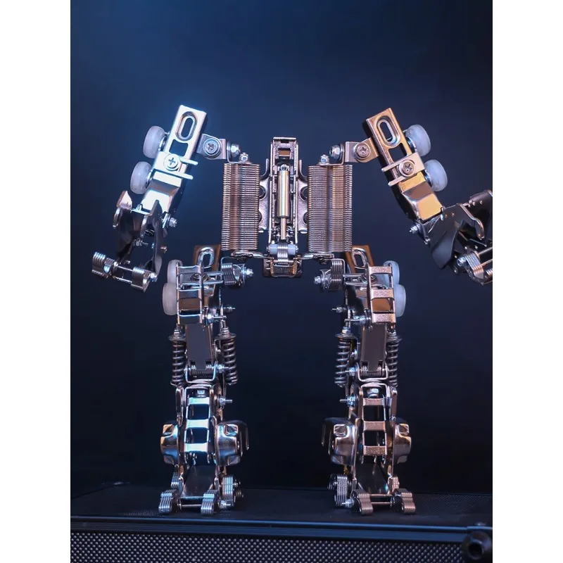 

Creative cell phone holder forklift metal assembled ,Guochuang mecha model desktop ornaments ,Holiday gifts for men