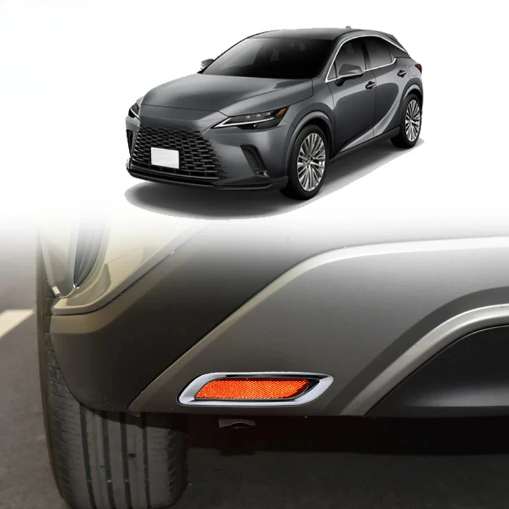 

For Lexus RX 350 350h 450h+ 500h 2023 2024 2025 Chrome Rear Fog Light Cover Bumper Reflector Trims