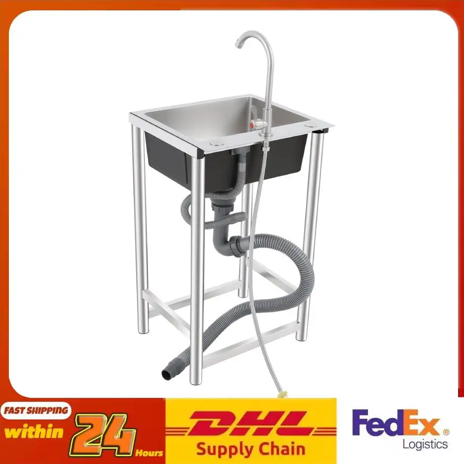 

Кухонная мойка из нержавеющей стали 110 фунтов, прочная, бесшумная, с защитой от конденсата, для дома и ресторана, для мытья посуды