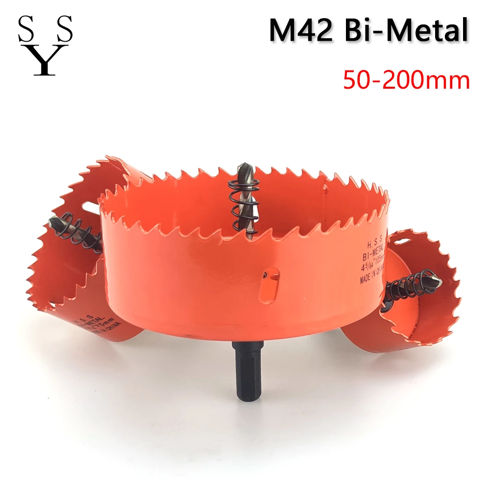 

1Pcs 50-200mm M42 Bi-Metal Hole Saw HSS Drill Bits Drilling Crown for Metal Iron Aluminum Stainless Wood Cutter Tools