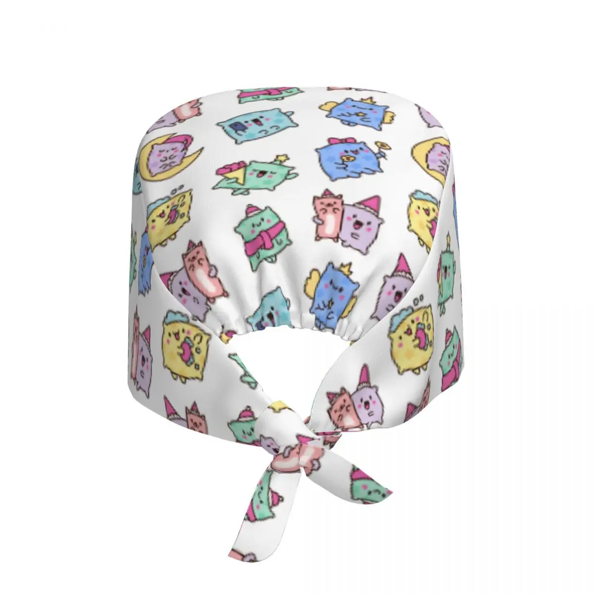 かわいい猫調節可能な外科用帽子、美容院の作業用キャップ、実験室のペットショップの看護用スクラブキャップ、新しい