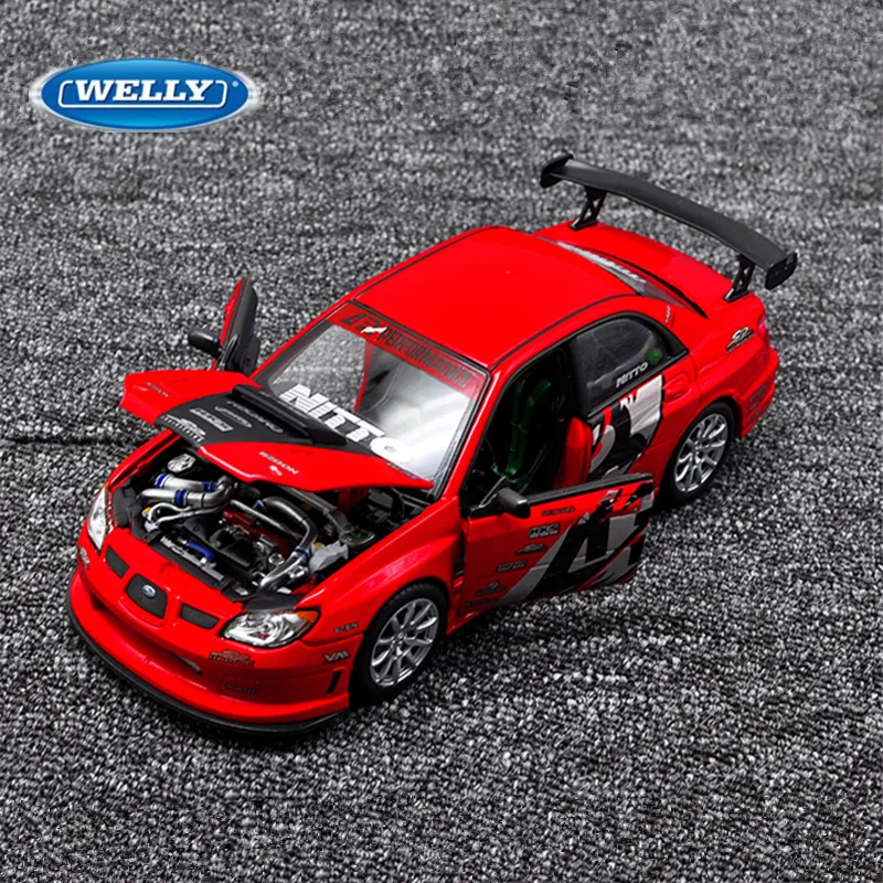 

Welly 1:24 Subaru Impreza APR Alloy Track Racing Car Model Diecast Metal Sports Car Vehicles Model High Simulation Kids Toy Gift
