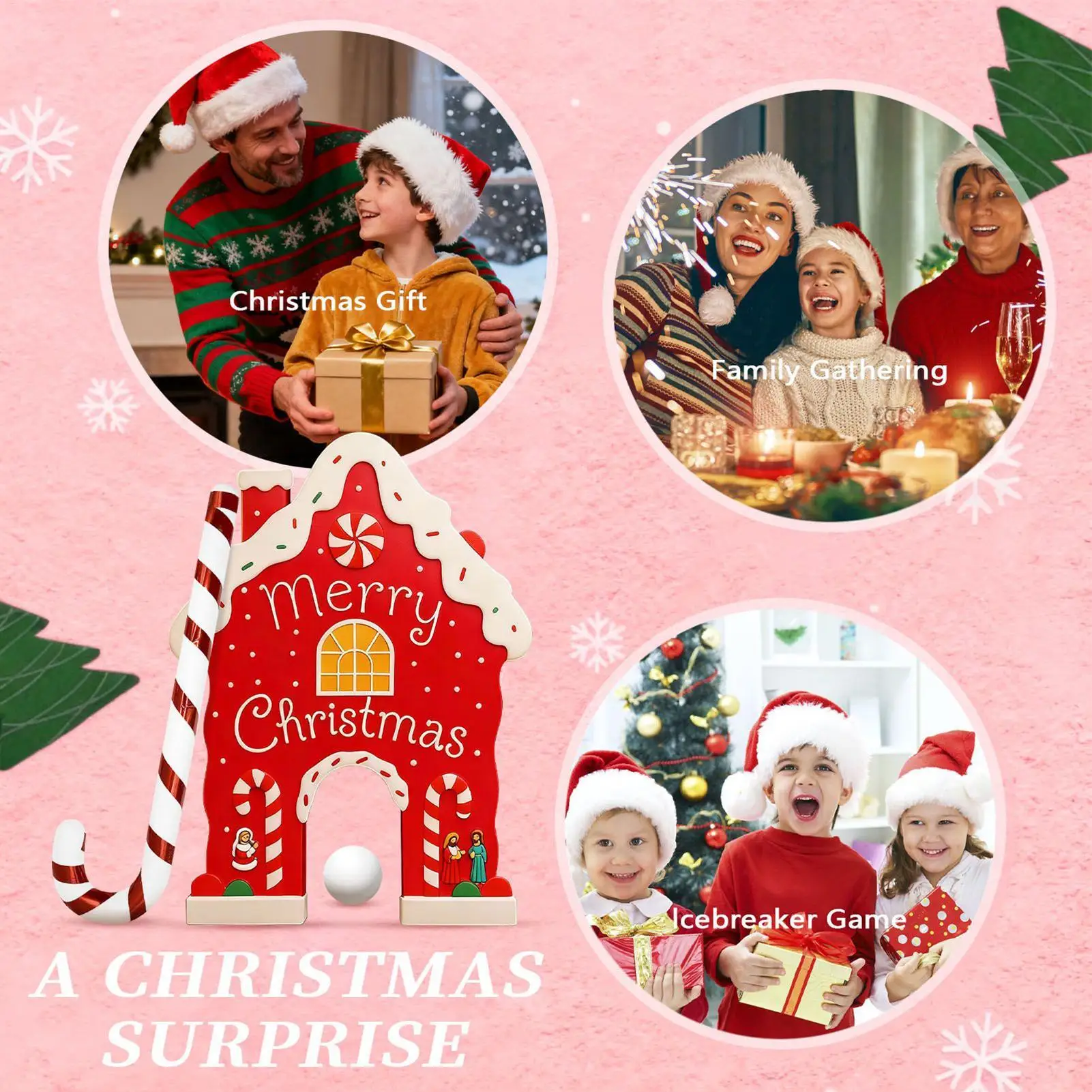 ألعاب الجولف المحمولة ألعاب عيد الميلاد المضحكة عطلة الزنجبيل مجموعة الغولف ألعاب الحفلات للمراهقين البالغين غرفة المعيشة العائلية في الهواء الطلق #4