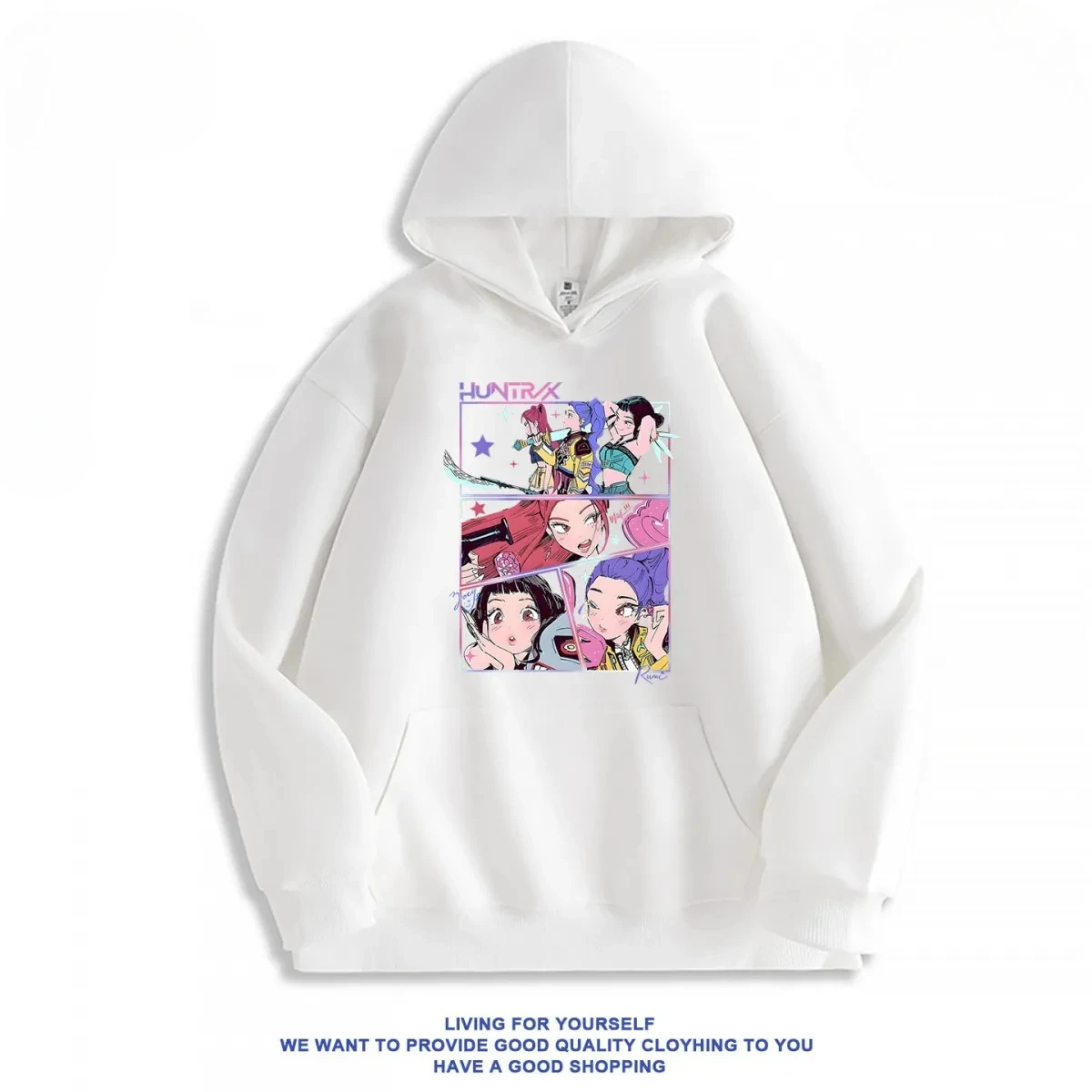 2025 الاتجاه الكوري هوديي-شيطان الصيادين Kpop الجرافيك الشارع نمط S-4XL الملابس Harajuku أنيمي الملابس