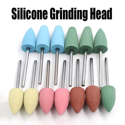 Silicone moagem cabeça para polimento, cabeça de roda, pedra montada abrasiva, ferramenta rotativa, dental, jade, etc., 4 milímetros, 6 milímetros, 8 milímetros, 10 milímetros, 2 PCes