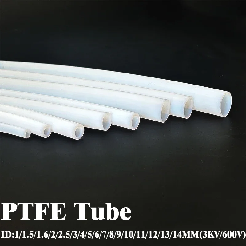 ID 1mm ~ 14mm Premium White PTFE Tubing - High Temperature Resistance up to 260°C High Performance Chemical Resistant Pipe