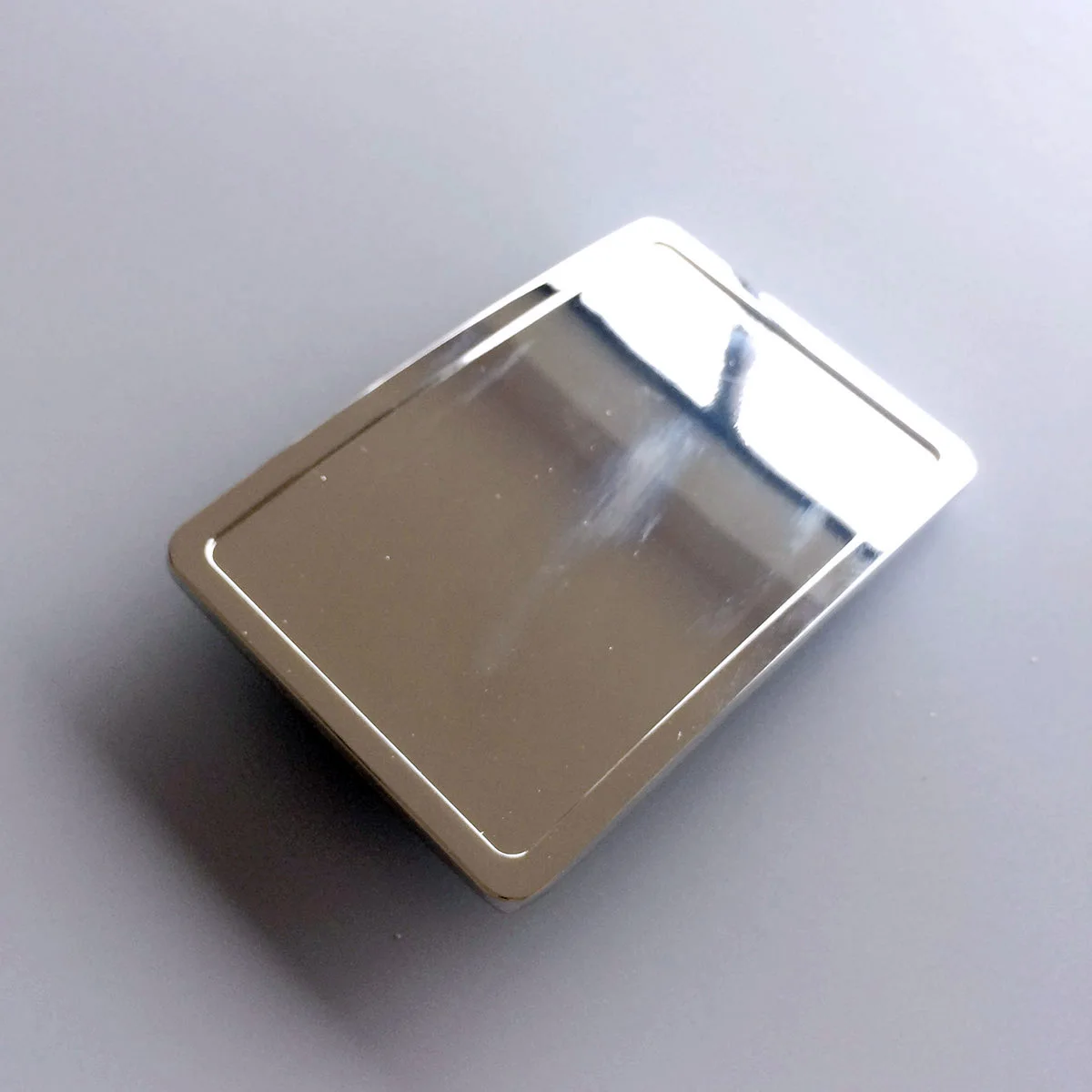 Bright Silver Rectangle Blank Belt Buckle Custom Belt Buckle BUCKLE-BL004BR