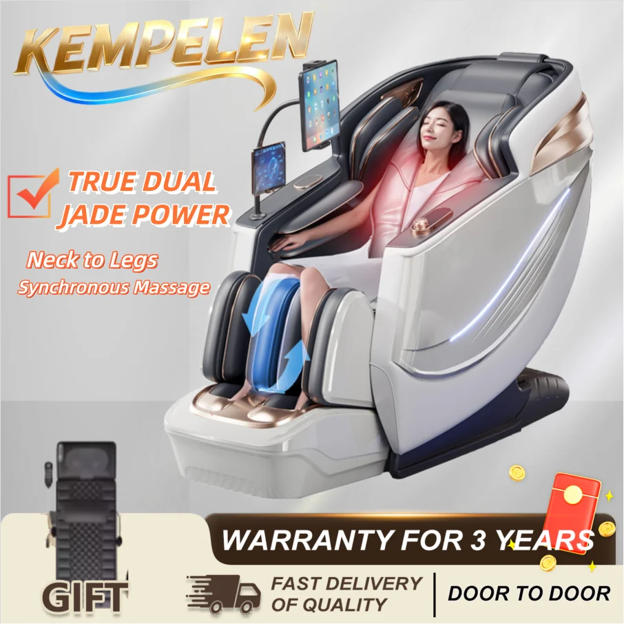 2026 Dual Core 6D Massage Chair 152cm SL Track Zero Gravity Full Body Massage Wireless Charging Graphene Heating