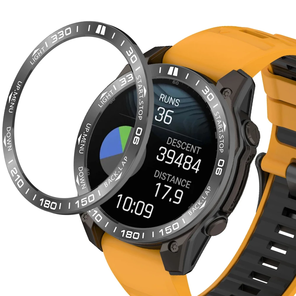 Metallrahmenring für Garmin Fenix 8 51mm 47mm 43mm Zeit-/Geschwindigkeitsskala-Rahmen Schutzring für Garmin Tactix 8 47mm 51mm
