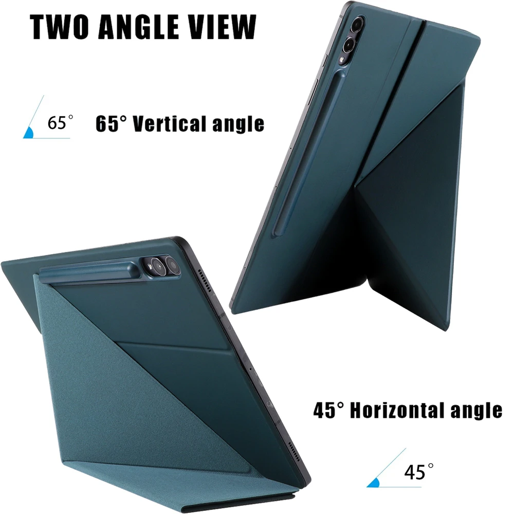 Etui Magneti do Samsung Galaxy Tab S10 Plus Two Angles Stand Cover do S9 FE z uchwytem na ołówek do S10 Ultra Auto Sleep Wake