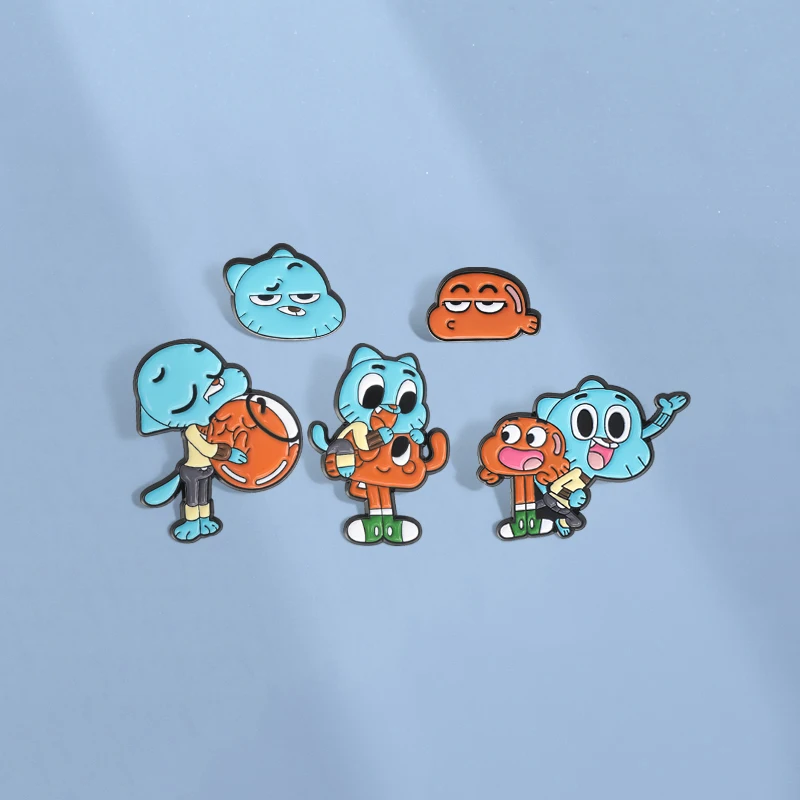 Cartoon-Animation, Komödie, Emaille-Anstecknadeln, schelmisches Abenteuer, blaue Katze, Broschen, Anstecknadeln, bester Schmuck, Geschenk für Fans und Freunde ﻿ – Detail 7