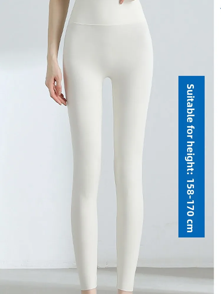 Calças de Yoga de Cintura Alta Finas para Mulheres 2025, Calças de Couro para Primavera, Verão e Outono, Modelagem que Afina a Barriga, Marrom Profundo