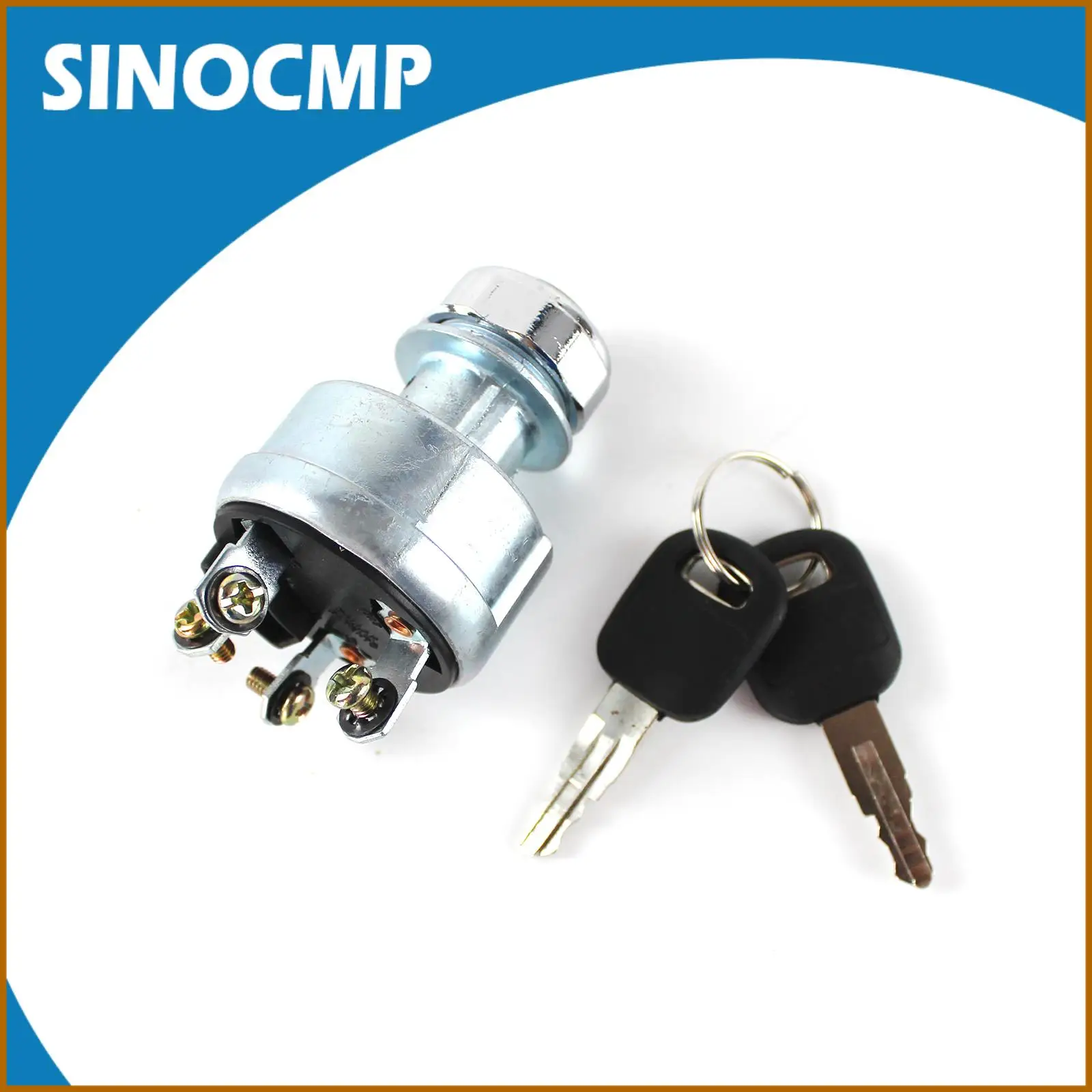 

9G-7641 9G7641 4-контактный мультяшный переключатель зажигания с 2 ключами для Caterpillar E320C E303 E304 E305, детали тяжелого оборудования 120G 120H