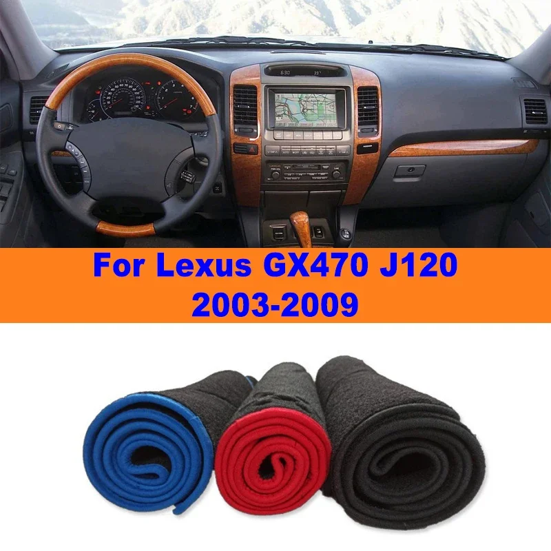 Anti-Glare Dashboard Cover Dash Mat Non-Slip Sun Shade Pad Interior Protector For Lexus GX470 J120 2003-2009 Car Accessories
