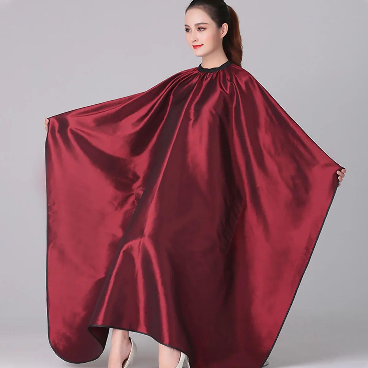 

Красная водонепроницаемая накидка для стрижки, фартук для стрижки волос, унисекс, антипригарный, легкий, для салона, парикмахерские принадлежности, краска для волос, защита для химической завивки