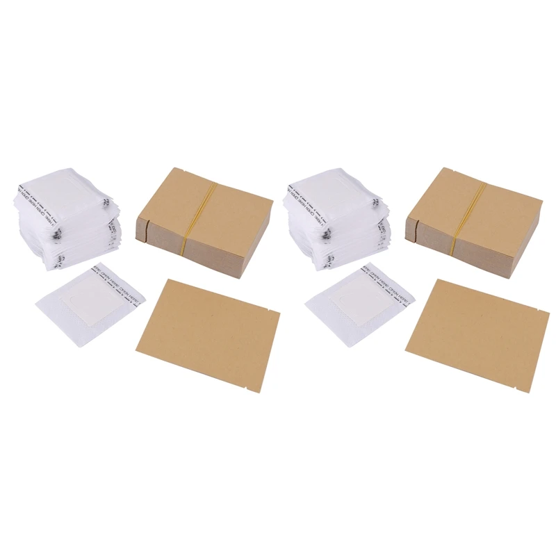 200 Set Combination Coffee Filter Bags And Kraft Paper Coffee Bag,Portable Office Travel Drip Coffee Filters Tools Set