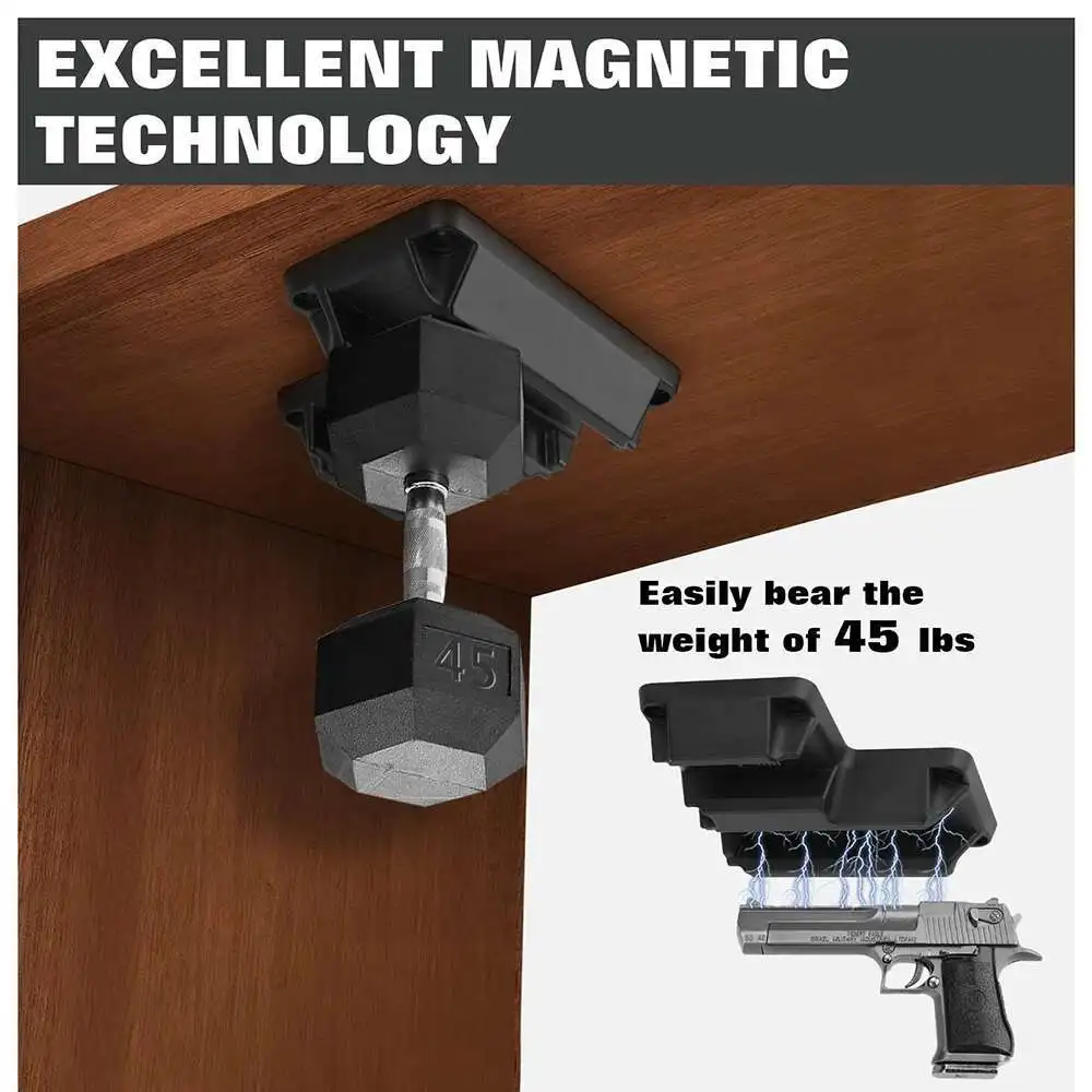 Picture 6: Magnet Gun Mount Holster For Glock 17/19/26 Taurus Car Concealed Universal Pistol Magnetic Holster Airsoft Accessories
