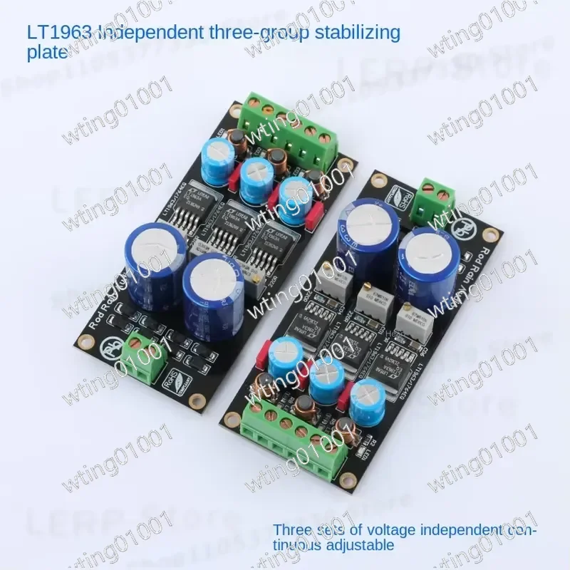 for Amanero XMOS LT1963A Linear Regulator Board 3 Channel Independent Low Noise High Speed DC AC 5V to 24V Power Supply