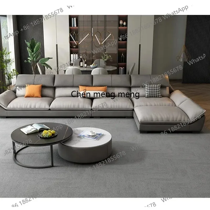 F150 Modern Home Decoration Microfiber Fabric Furniture Modern Luxury L-Shaped Sofa Living Room Combination Sofa F4567