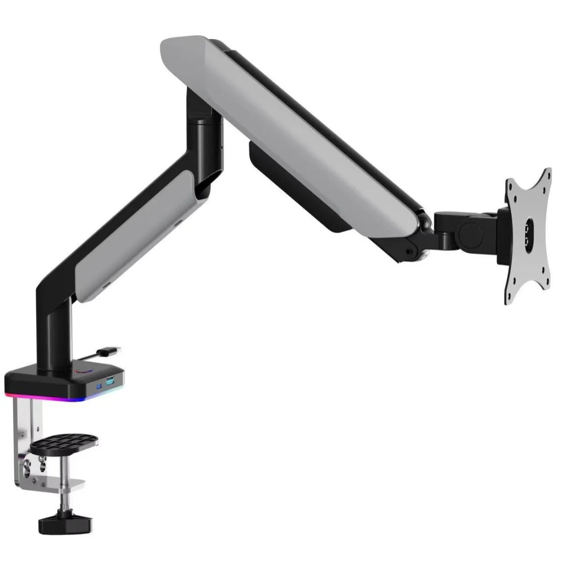 Single Arm Gas Spring Monitor Stand Model-Bl Fits Inch Holds Up To Lbs Kg Vesa X Height Adjustable Swivel Tilt Heavy
