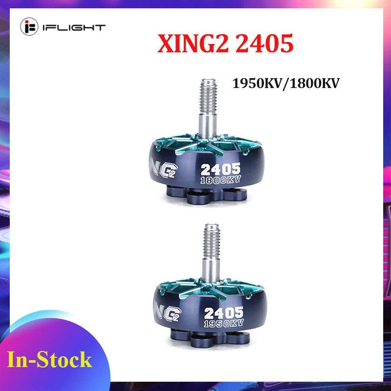 

IFlight XING2 2405 1950KV/1800KV 4-6S FPV Unibell Motor W/ 5mm Titanium Alloy shaft Compatible 5inch Propeller for FPV Drone