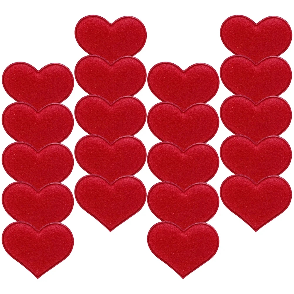 

30 Pcs Felt Hearts Heart Shaped Accessories for DIY Crafts Sewing Materials Hairpin Decor Bright Colors Small Size Charm