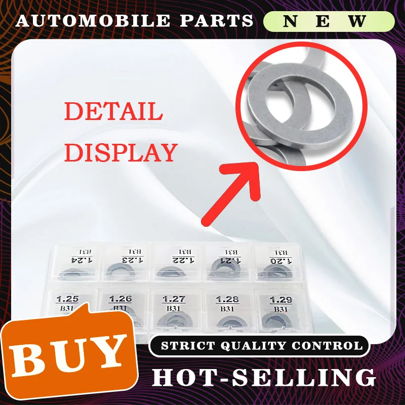 50 Pieces Per Box B31 Injector Adjusting Shims B22 B25 B26 B40 B41 Common Rail Nozzle Calibration Washer Spacer XD1024