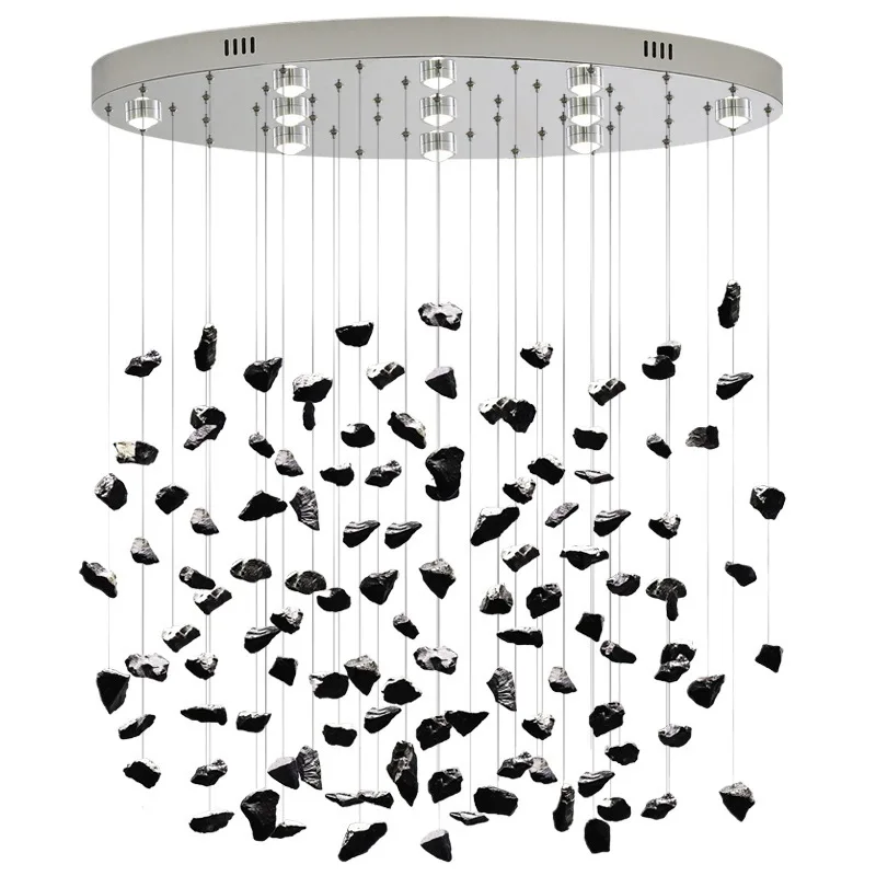 Luz de luxo led lustre cristal moderno lobby design iluminação artística lobby do hotel sala estar decoração luminárias