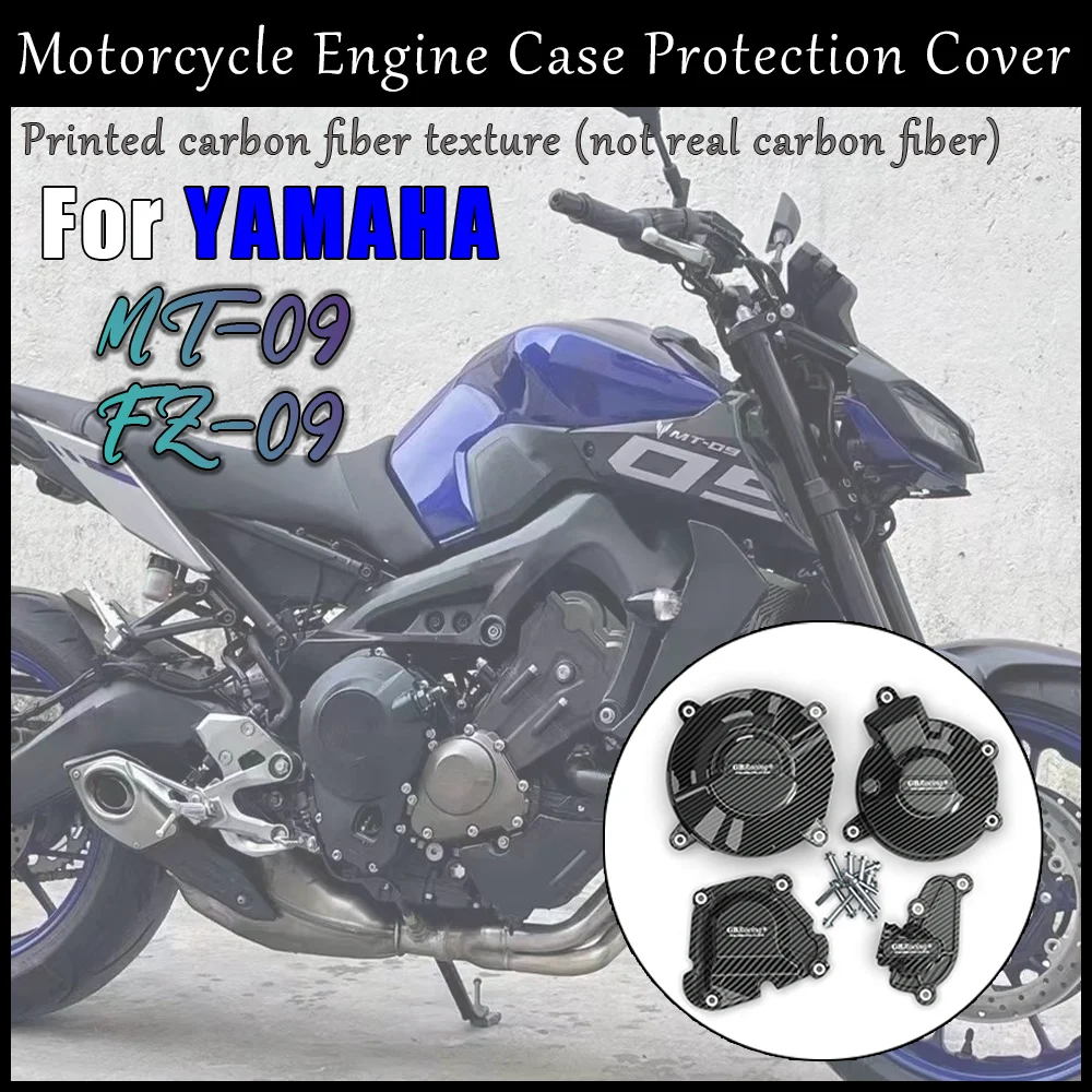 

Motorcycle Engine Protection Cover For YAMAHA MT09 MT-09 FZ-09 GBRacing Engine Case Protector Alternator Clutch Protection Cover