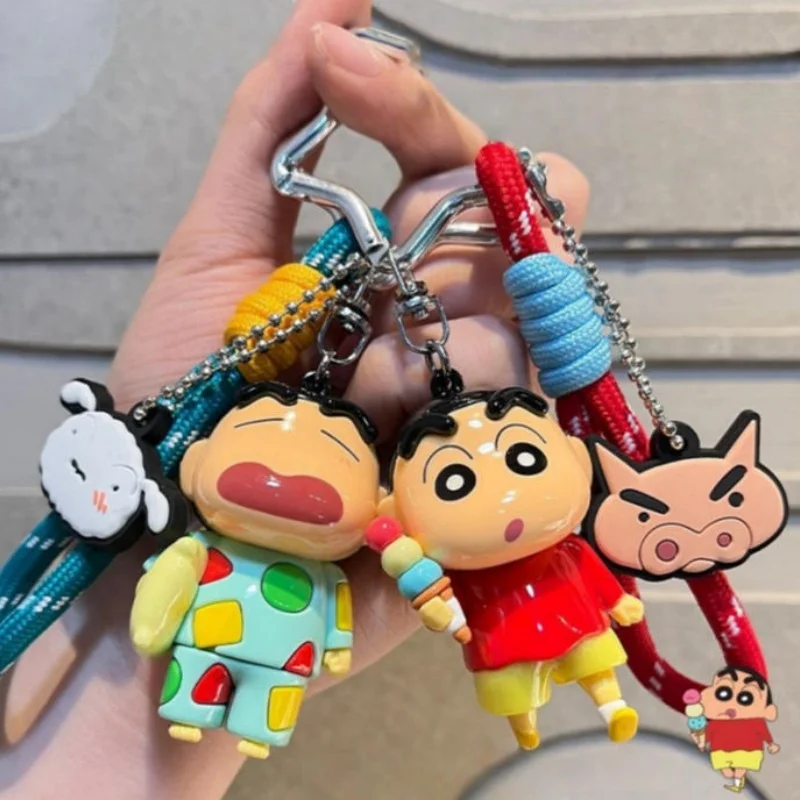

Girl Heart Cartoon Crayon Shin chan Cute Styling Keychain Kawaii Anime Creative Keychain Backpack Bag Doll Pendant Kids Gifts