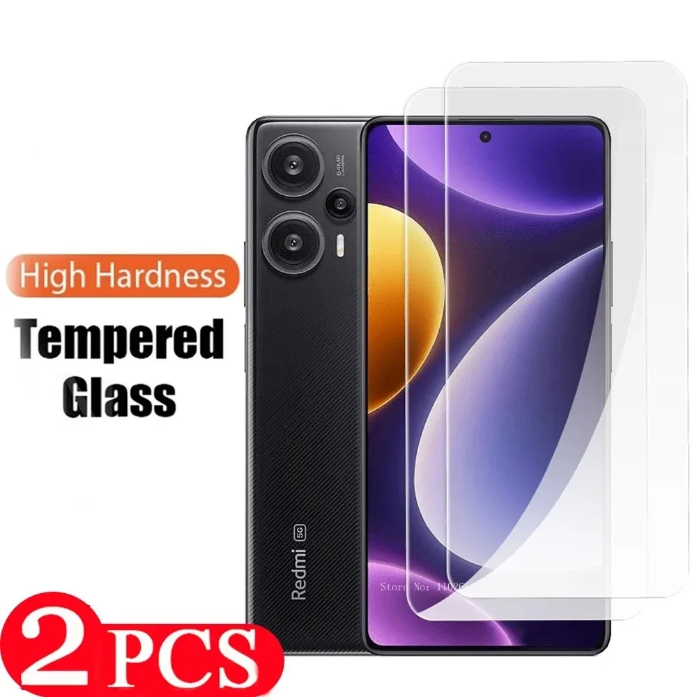 2Pcs 9H Screen Protector for Redmi Note 12 Pro Speed Plus 11 SE 12S 11S 11E 11T Discovery Turbo Tempered Glass Protective Film