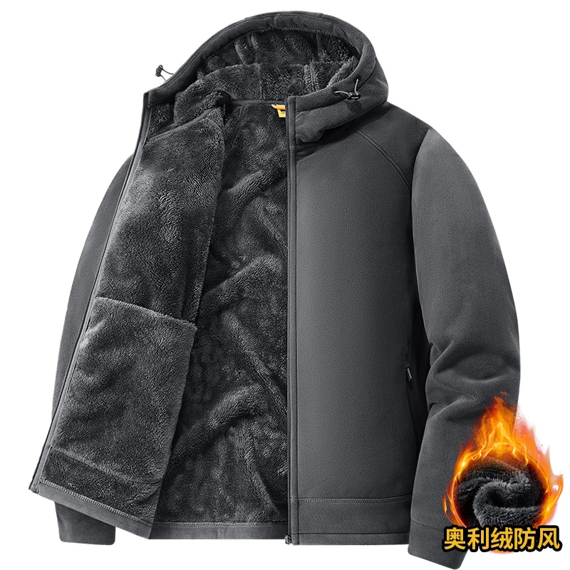 

Men's Thermal Autumn Winter Jacket Windproof Waterproof Hooded Parka Korean Streetwear Loose Couple Trendy Warm Coat Male
