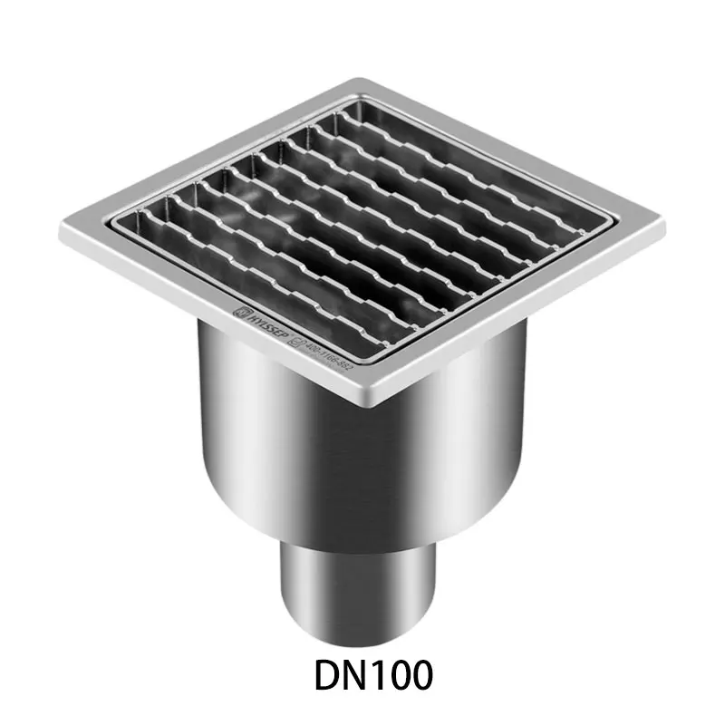 DN100 Commercial Floor Drain Trap Sealed Solution Commercial Building Floor Kitchen Floor