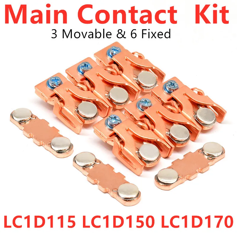 LA5D803 Main Contact Kit for LC1D150 LC1D170 LC1D115 Moving and Fixed Contacts Contactor Replacement Kit Switch Accessories