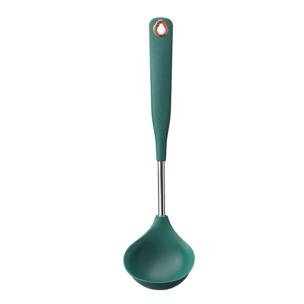 

Silicone Soup Ladle Long Handle Non-Stick Easy to Clean Lightweight Comfortable Grip for Home Kitchen Use