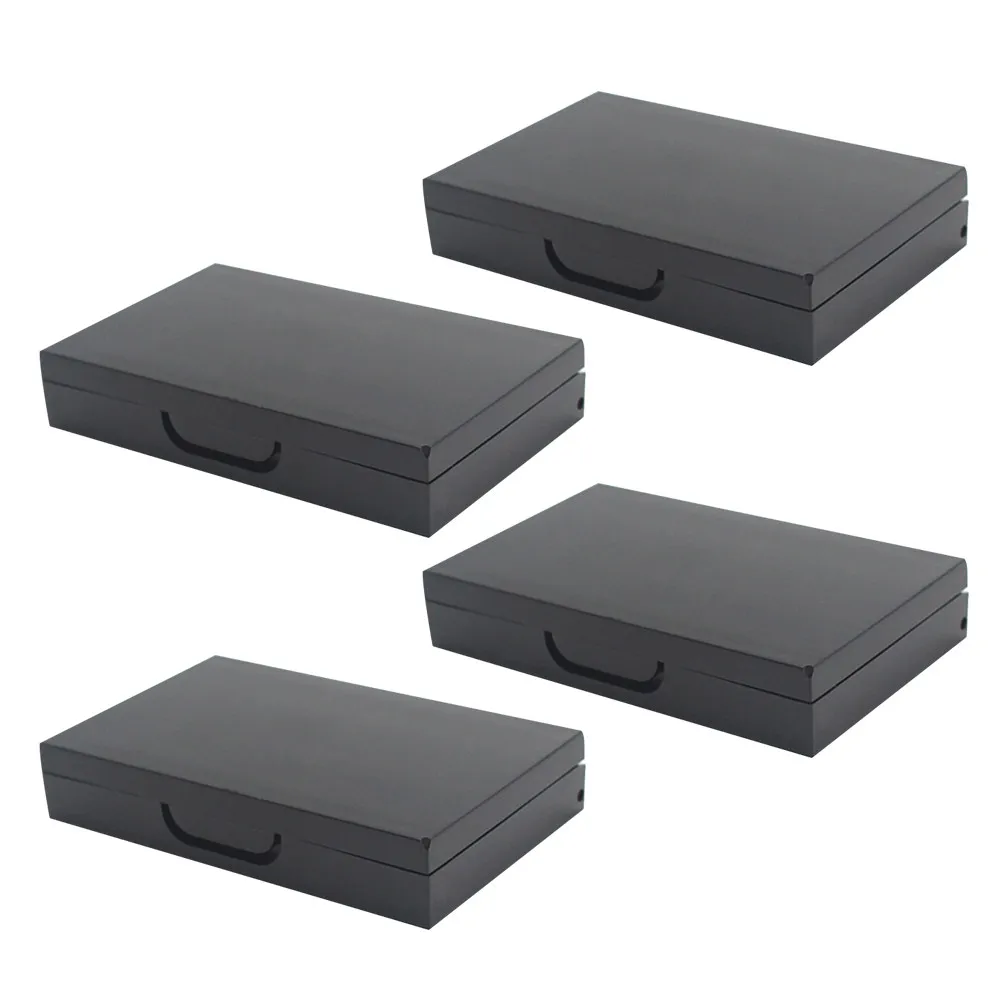 4Pcs Empty Eyeshadow Box Black Mini Size DIY Compartments Easy Carry Daily Travel Makeup Palette Empty Eyeshadow Box