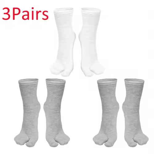 Fashion Japanese Style Tabi Toe Socks for Men Women Summer Fiber Two Finger Socks Kimono Flip Flop Sandal Split Tabi Toe Sock - Image 12