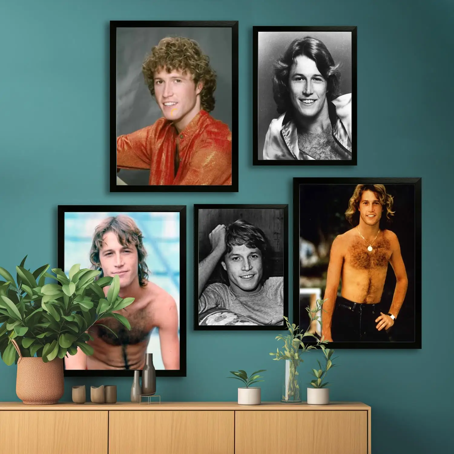 Andy Gibb Canvas Art Poster, Wall Art, Picture Print, Modern Family, Bedroom Decor, Posters,Decorative painting