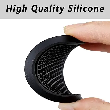 Conjunto de 2 Porta-Copos para Carro, Suporte Universal Antiderrapante Embutido em Silicone, Acessórios para Interior de Carro, Preto