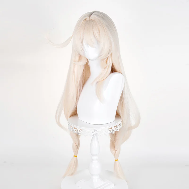Jogo genshin impacto alice cosplay peruca alice longo luz loira cosplay cabelo para comicon festa adulto feminino masculino