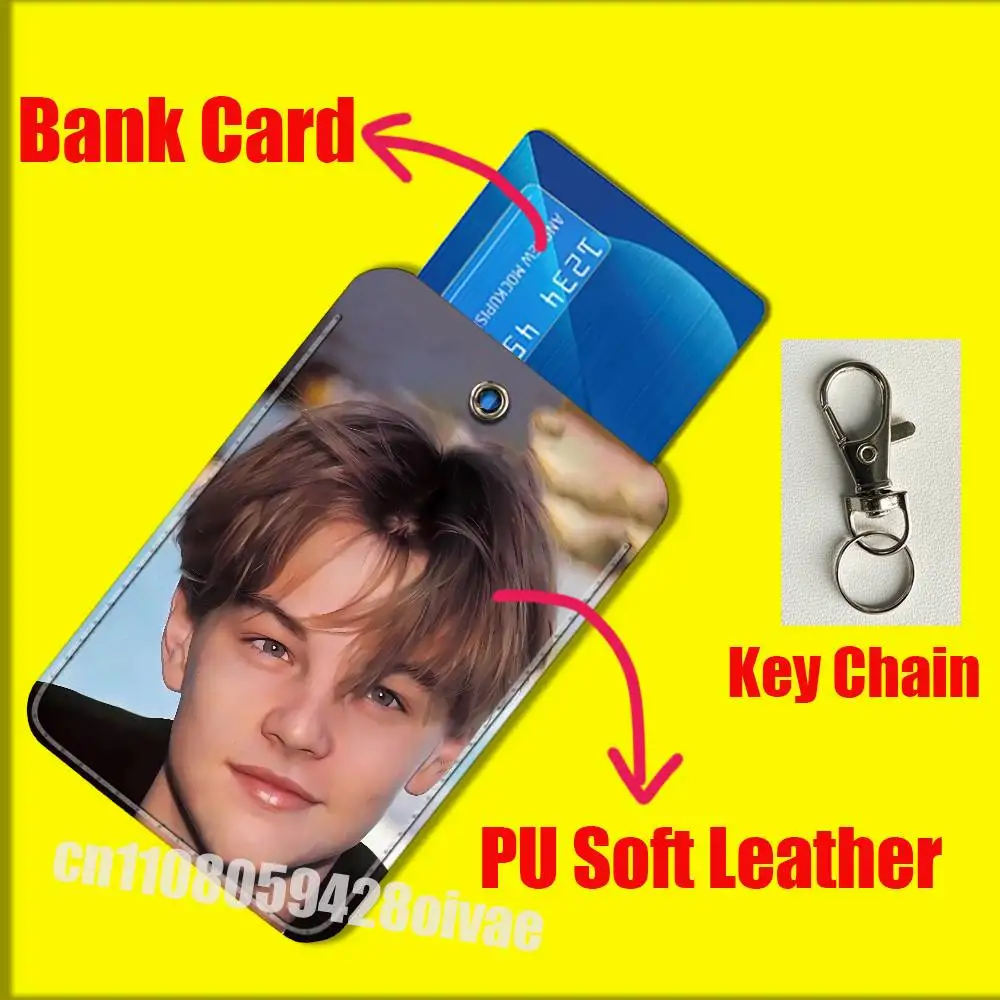 

For ID Clips Credit Bank Bag Bus Meal Card Holder Cover Pocket Ornament Keychain American Actor J-Johnny Depp