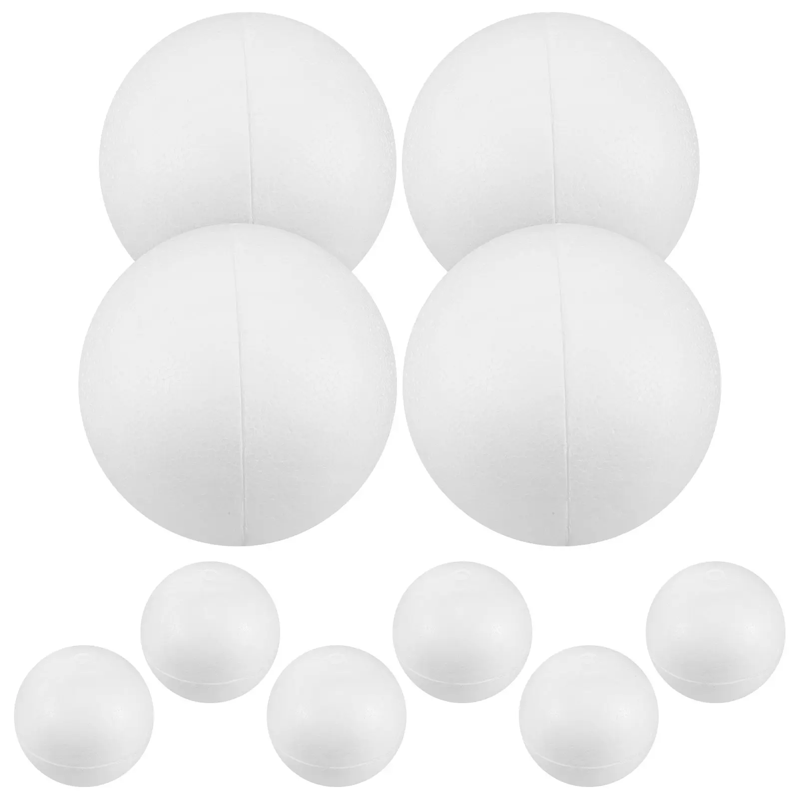 6Pcs White Polystyrene Balls Hollow Half Sphere Craft Supplies Smooth Painting Surface DIY Ornament Making Wedding